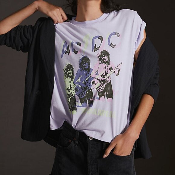 Day Dreamer | AC/DC Graphic Tee Purple - Picture 1 of 5